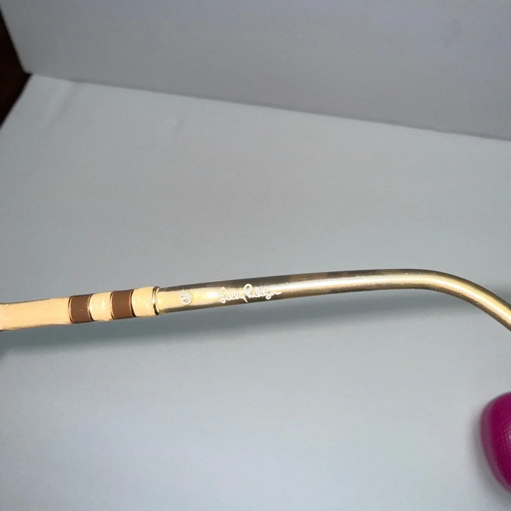 Lilly Pulitzer Cat Eye Bifocal Eyeglasses‎ Tortoise Shell Gold Accent with case